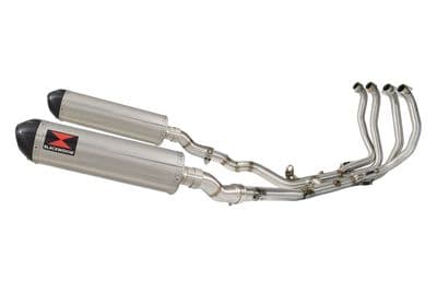 GSX1300R HAYABUSA 2021-2026 4-2 Race De-Cat Exhaust System 400mm Oval Stainless Carbon Tip Silencers