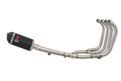 GSX1400  4-1 Full Exhaust System + 200mm Oval Black Stainless Carbon Tip Silencer