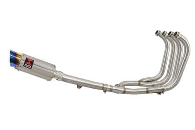 GSX1400  4-1 Full Exhaust System + 200mm Round Blue Tip Stainless Silencer