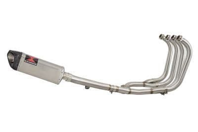 GSX1400  4-1 Full Exhaust System + 300mm Tri Oval Stainless Carbon Tip Silencer