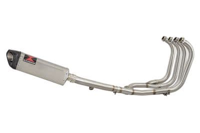 GSX1400  4-1 Full Exhaust System + 350mm Tri Oval Stainless Carbon Tip Silencer