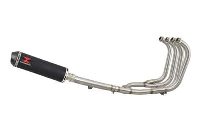 GSX1400  4-1 Full Exhaust System + 370mm Round Black Stainless Carbon Tip Silencer