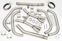 GSX1400 4-2 Exhaust System 400mm Oval Stainless Silencers