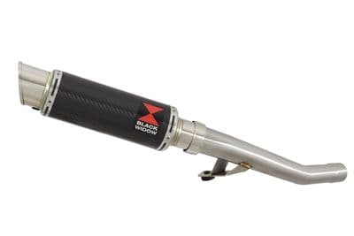 GSX600F 1998-2006 Exhaust Link Pipe and 230mm GP Round Carbon Silencer