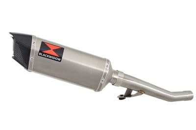 GSX600F 1998-2006 Exhaust Link Pipe and 300mm Hexagonal Stainless Carbon Tip Silencer