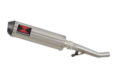 GSX600F 1998-2006 Exhaust Link Pipe and 370mm Round Stainless Carbon Tip Silencer