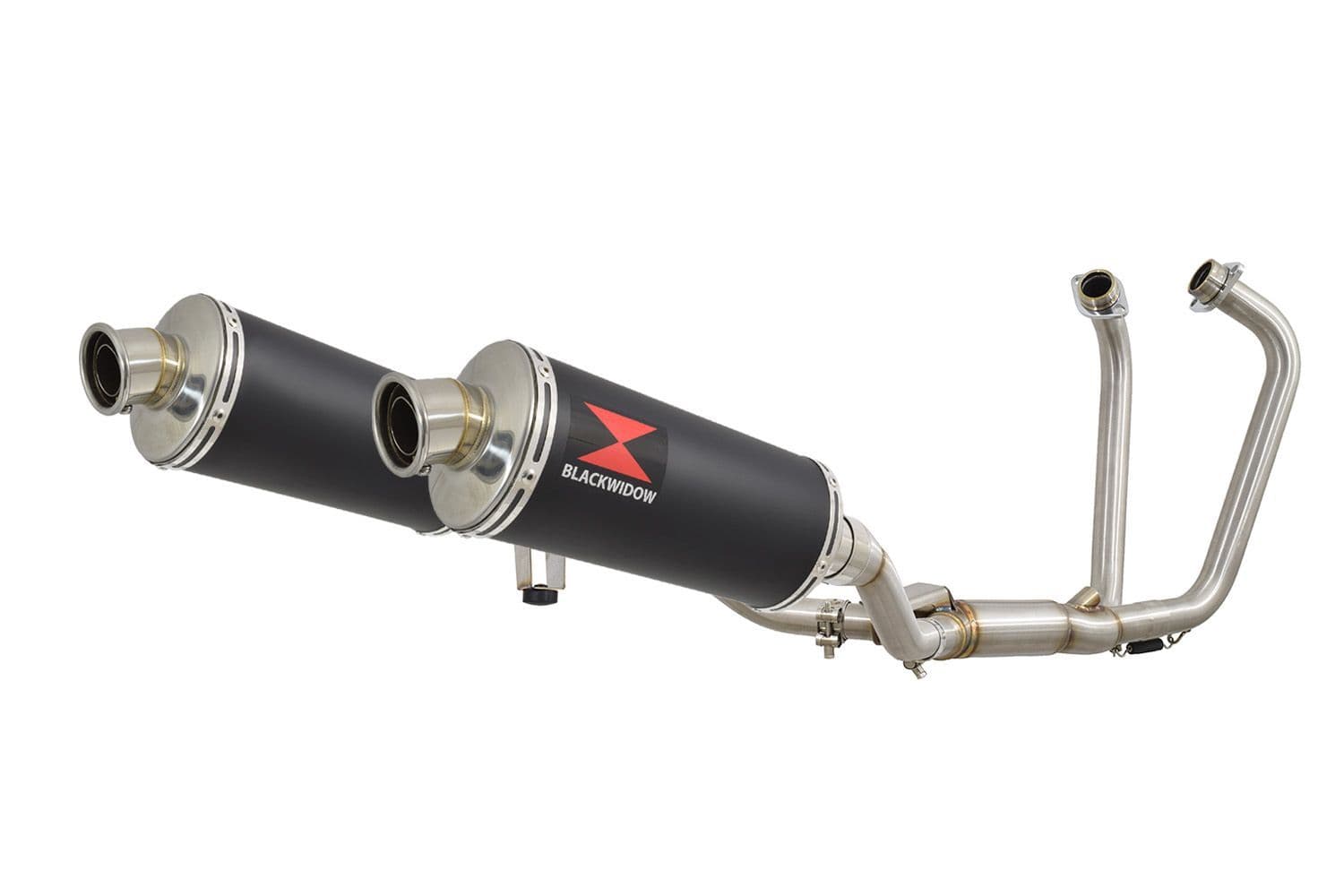 うさ GW 250 Inazuma 12-17 Twin Exhaust System 300mm Oval Black