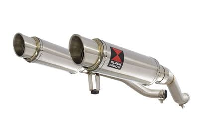 GW 250 Inazuma 2012-2017 Twin Exhaust Silencer 230mm GP Round Stainless