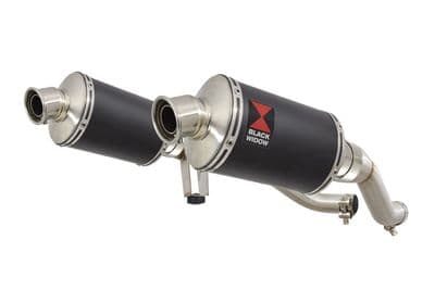GW 250 Inazuma 2012-2017 Twin Exhaust Silencer 230mm Oval Black Stainless