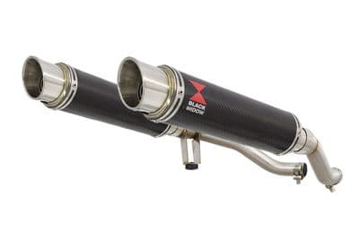 GW 250 Inazuma 2012-2017 Twin Exhaust Silencer 350mm GP Round Carbon