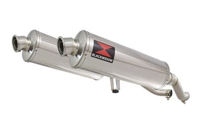 GW 250 Inazuma 2012-2017 Twin Exhaust Silencer 400mm Oval Stainless