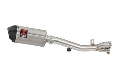 HONDA NT650 NT 650 DEAUVILLE Exhaust Link Pipe with 200mm Oval Stainless Carbon Tip Silencer