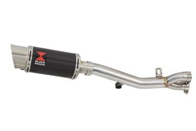 HONDA NT650 NT 650 DEAUVILLE Exhaust Link Pipe with 200mm Round Carbon Silencer