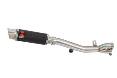 HONDA NT650 NT 650 DEAUVILLE Exhaust Link Pipe with 230mm GP Round Carbon Silencer