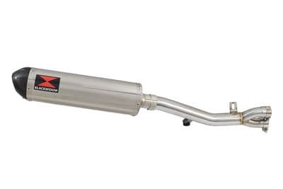 HONDA NT650 NT 650 DEAUVILLE Exhaust Link Pipe with 400mm Oval Stainless Carbon Tip Silencer