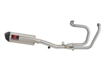 HONDA NT650 NT 650 DEAUVILLE Exhaust System with 300mm Oval Stainless Carbon Tip Silencer