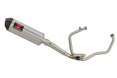 HYOSUNG GT125R GT125 COMET Full Exhaust System 300mm Oval Stainless Carbon Tip Silencer