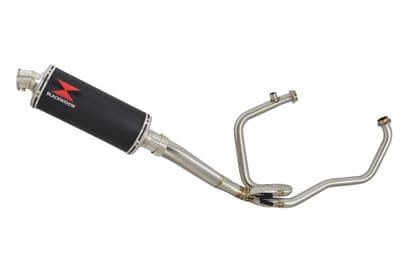 HYOSUNG GT125R GT125 COMET Full Exhaust System 300mm Round Black Stainless Silencer