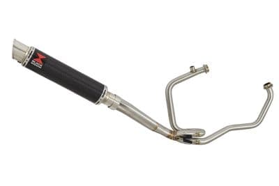 HYOSUNG GT125R GT125 COMET Full Exhaust System 350mm GP Round Carbon Silencer