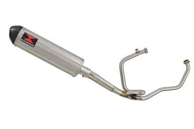 HYOSUNG GT125R GT125 COMET Full Exhaust System 400mm Oval Stainless Carbon Tip Silencer
