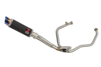 HYOSUNG GT250R GT250 COMET Full Exhaust System 230mm GP Round Blue Tip Carbon Silencer