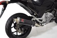 Integra 700 Exhaust Silencer 400mm Oval Black Stainless