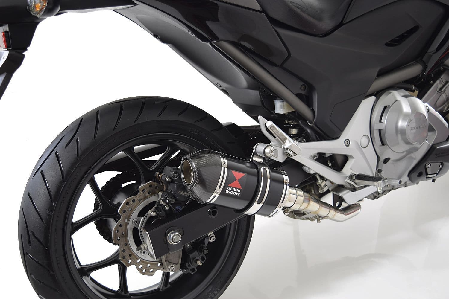 Integra 750 De Cat Exhaust System 200mm Oval Black Stainless