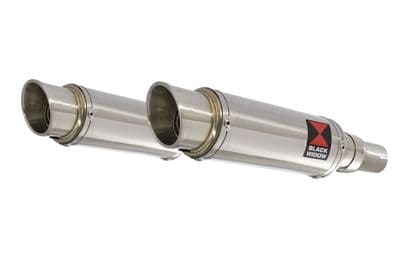 Interceptor 650 Exhaust Silencers 230mm GP Round Stainless