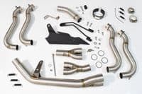 Katana 1000 2019-2023 De-Cat Race Exhaust System + 230mm GP Round Stainless Silencer