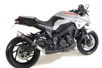 Katana 1000 2019-2023 De-Cat Race Exhaust System + 350mm GP Round Black Stainless Silencer