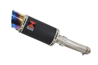 Katana 1000 2019-2023 Exhaust Silencer Kit 200mm Round Blue Tip Black Stainless