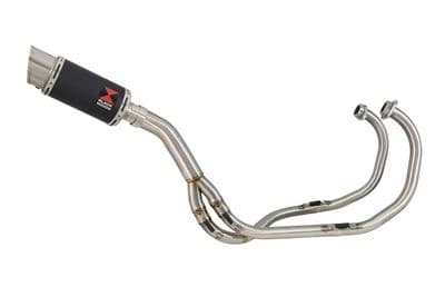 KAWASAKI KLE 500 KLE500 Exhaust System with 200mm Round Black Stainless Silencer