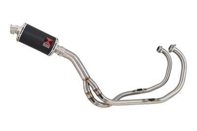 KAWASAKI KLE 500 KLE500 Exhaust System with 230mm Oval Black Stainless Silencer