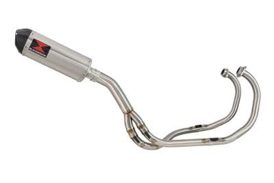 KAWASAKI KLE 500 KLE500 Exhaust System with 300mm Oval Stainless Carbon Tip Silencer