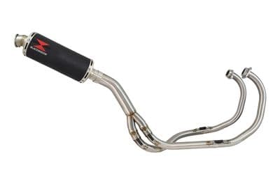 KAWASAKI KLE 500 KLE500 Exhaust System with 300mm Round Black Stainless Silencer