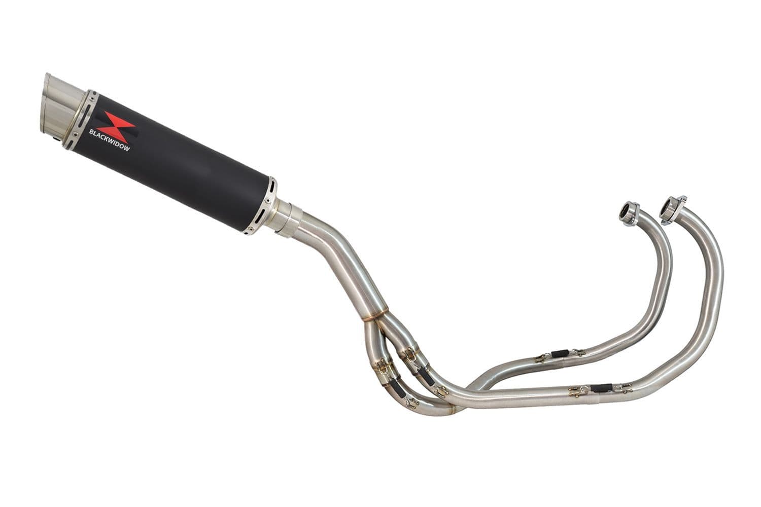 K② KAWASAKI KLE 500 KLE500 Exhaust System with 360mm GP Round Black