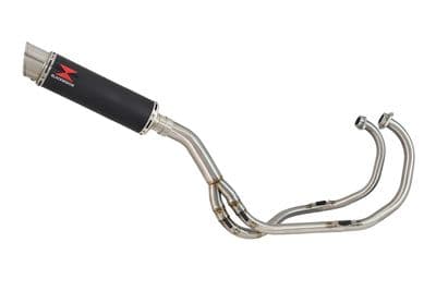 KAWASAKI KLE 500 KLE500 Exhaust System with 360mm GP Round Black Stainless Silencer