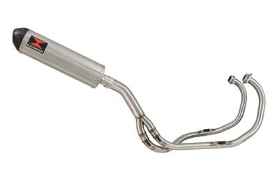 KAWASAKI KLE 500 KLE500 Exhaust System with 400mm Oval Stainless Carbon Tip Silencer