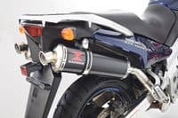 Kawasaki KLV 1000 2004-2007 Silencer Kit 400mm Oval Black Stainless Silencers