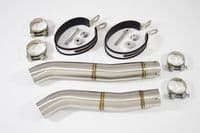 Kawasaki KLV 1000 2004-2007 Silencer Kit 400mm Oval Black Stainless Silencers