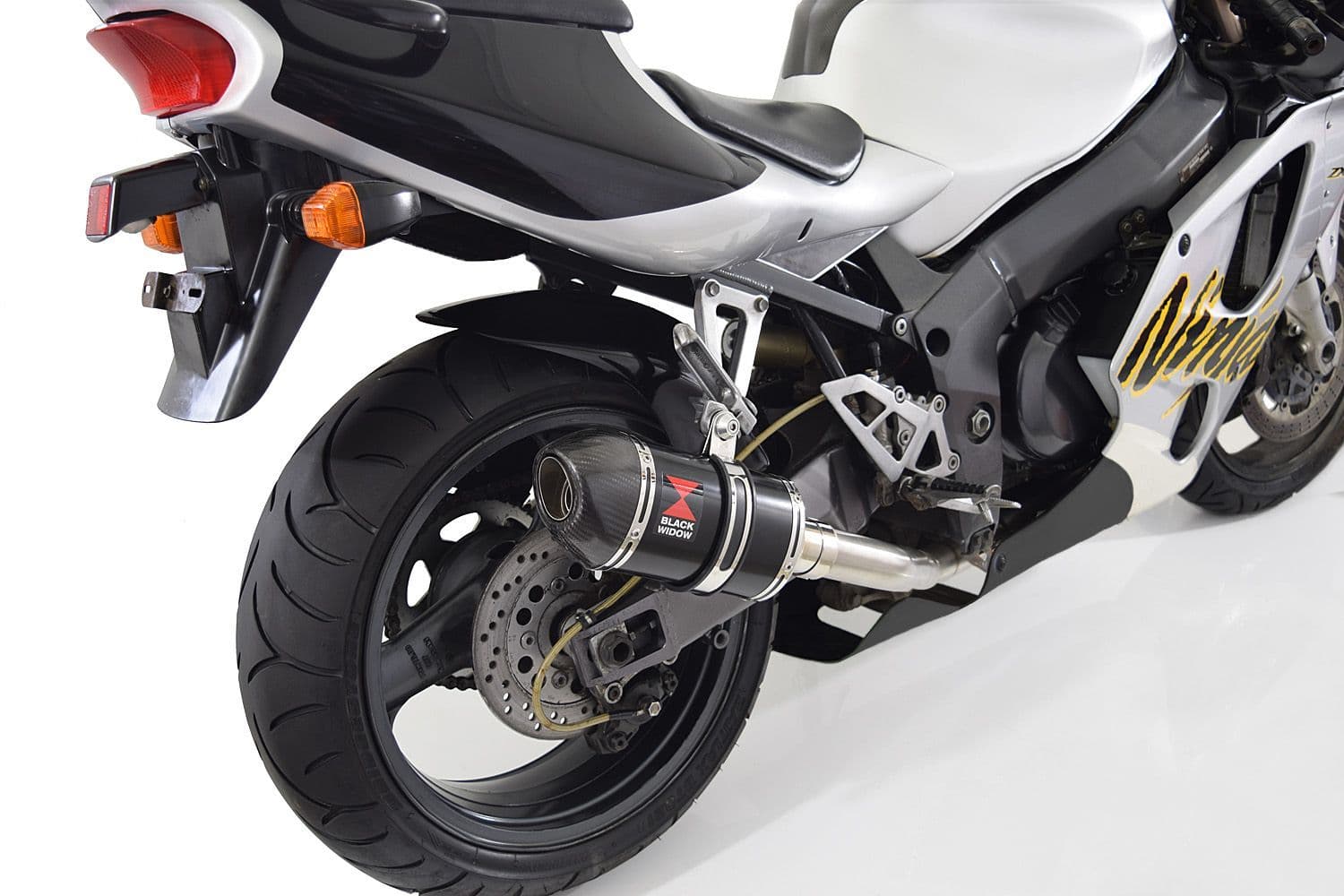 KAWASAKI ZX7R ZX7R Exhaust System with 200mm Oval Black Stainless