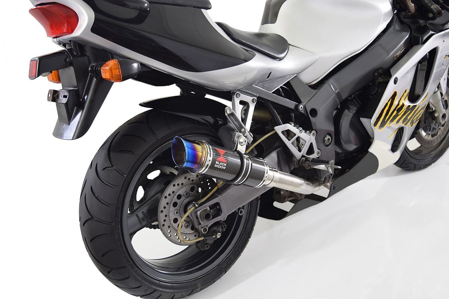 KAWASAKI ZX7R ZX-7R Exhaust System with 230mm GP Round Blue Tip