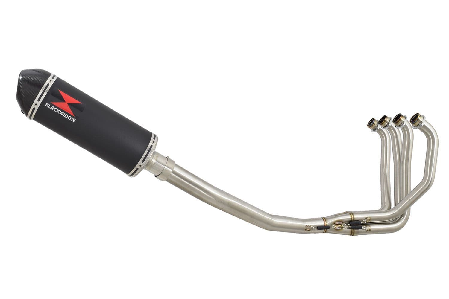 KAWASAKI ZX7R ZX-7R Exhaust System with 300mm Oval Black Stainless