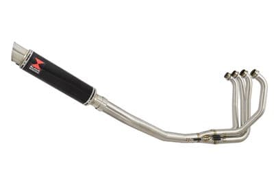 KAWASAKI ZX7R ZX-7R Exhaust System with 350mm GP Round Black Stainless Silencer