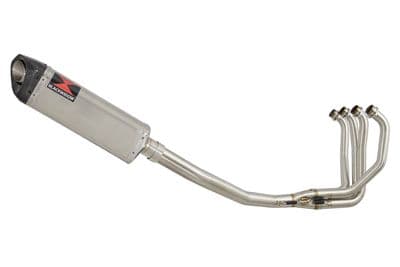 KAWASAKI ZX7R ZX-7R Exhaust System with 350mm Tri Oval Stainless Carbon Tip Silencer