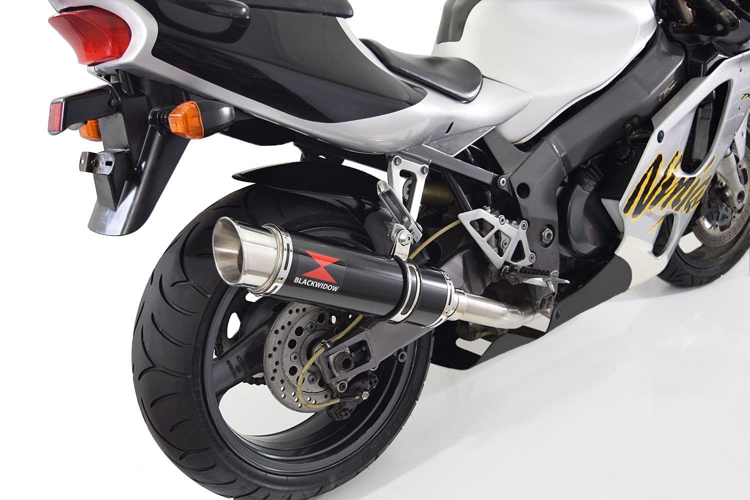 KAWASAKI ZX7R ZX-7R Exhaust System with 360mm GP Round Black