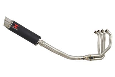 KAWASAKI ZX7R ZX-7R Exhaust System with 360mm GP Round Black Stainless Silencer