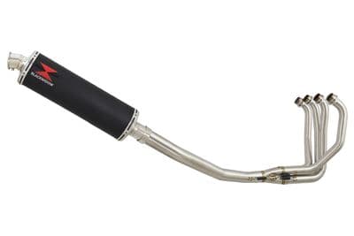 KAWASAKI ZX7R ZX-7R Exhaust System with 400mm Round Black Stainless Silencer