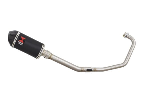 Keeway RKS 125 Sport 2012-2017 Exhaust System 200mm Oval Black Stainless Carbon Tip Silencer