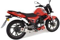 Keeway RKS 125 Sport 2012-2017 Exhaust System 200mm Oval Stainless Carbon Tip Silencer